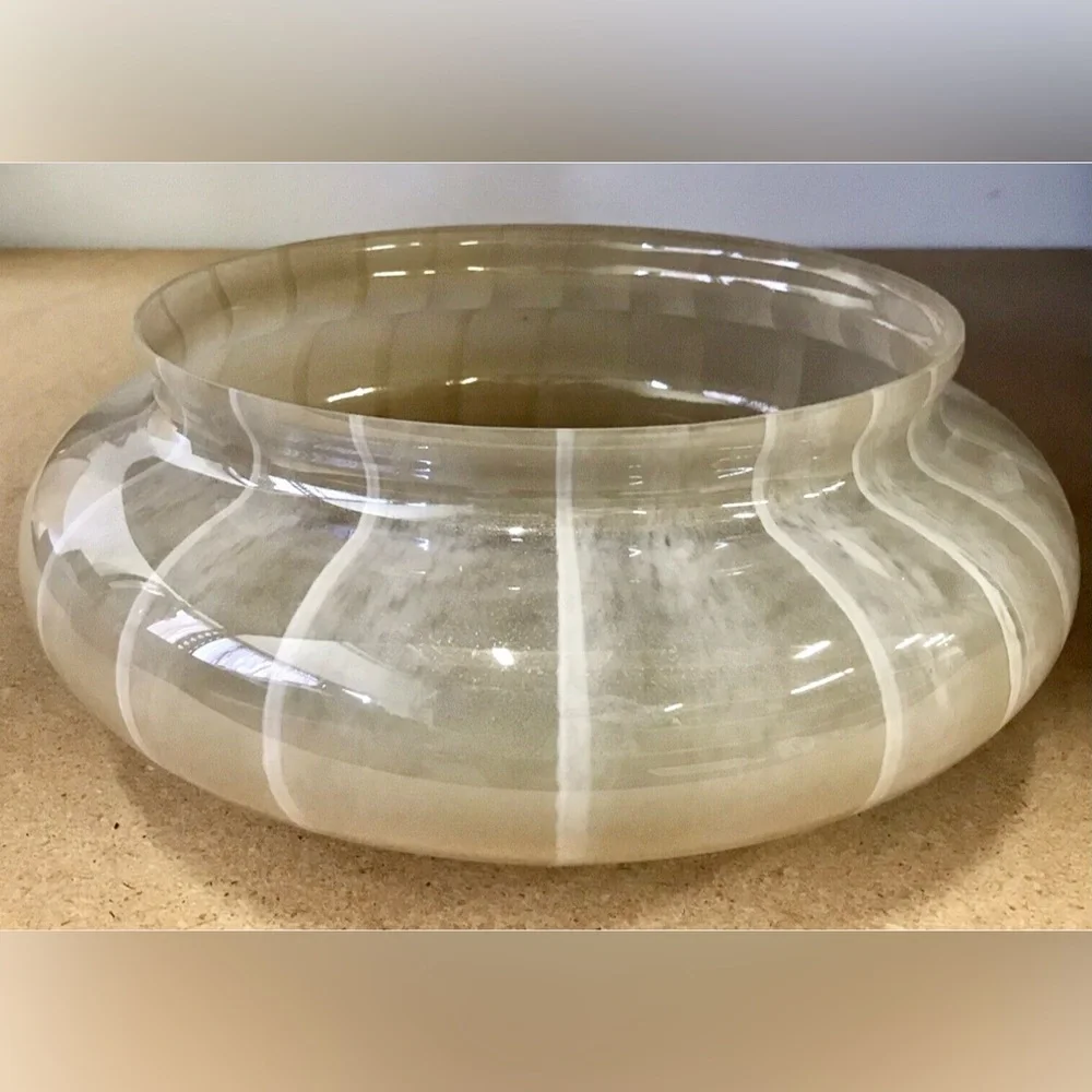 Vietri Sabbia Decorative Glass Large Bowl